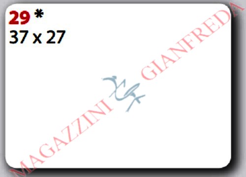 BUSTA DI ETICHETTE MARKIN COD. 29 MM 37 X 27, SU FOGLIO, 150 ETICHETTE AUTOADESIVE